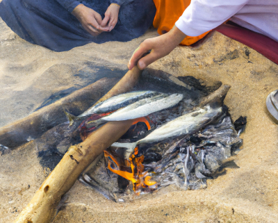 Fish Breakfast on a campfire with the Lord